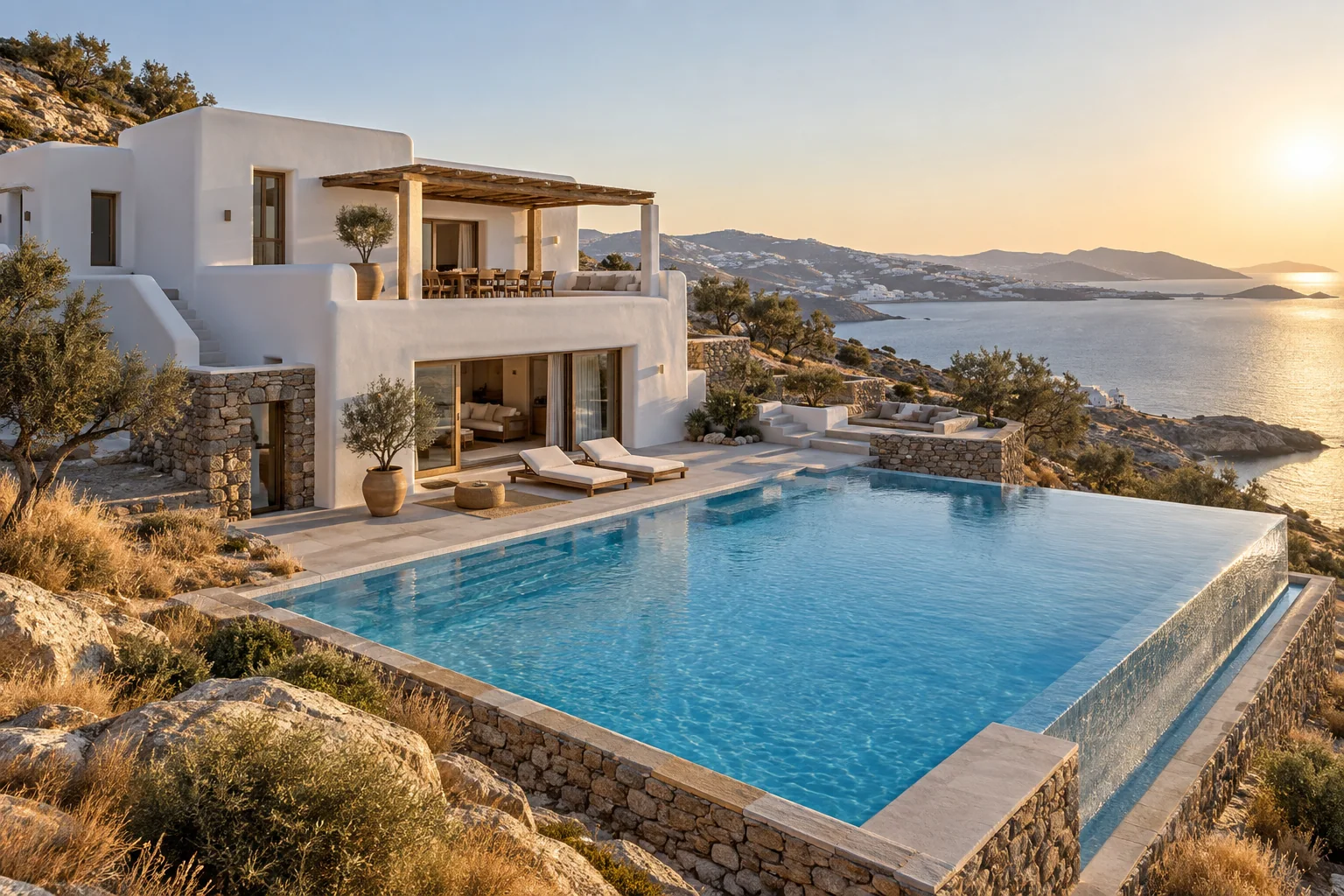 Thalassa villa above the Aegean